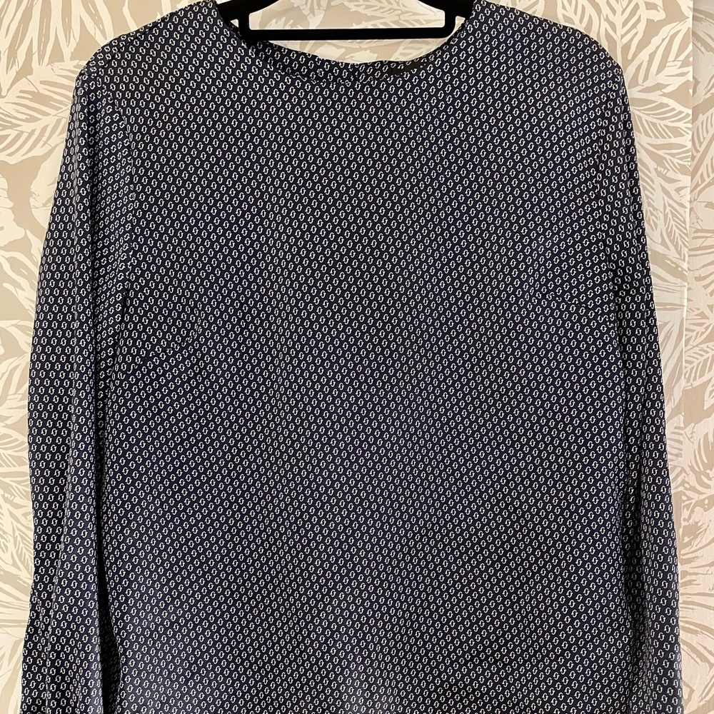 Banana Republic Navy/White Blouse